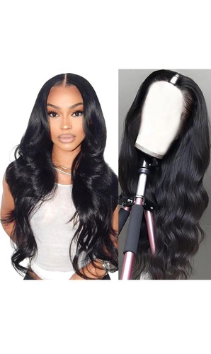 U Part Wig Half Head Human Hair Wigs for Black Women Body Wave Glueless 16” Wig