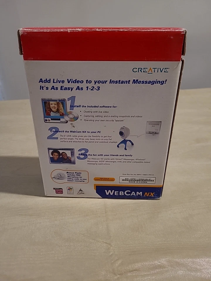 Cámara web Creative Labs WebCam NX modelo PD1110 Foto 4 de 4