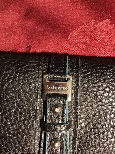 Liz Claiborne Trifold Clutch Wallet Black Vinyl 7.5 Clutch Money CreditCard - Picture 6 of 12