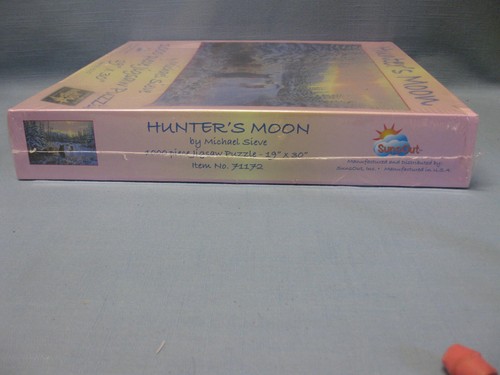 JIGSAW PUZZLE, SUNSOUT "HUNTER'S MOON", NEW SEALED, MICHAEL SIEVE, 1000 PIECES - Picture 5 of 8