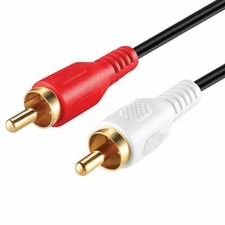 RCA Stereo Audio Cable 2 Male to 2 Male Gold-Plated - 25 Feet FREE SHIPPING
