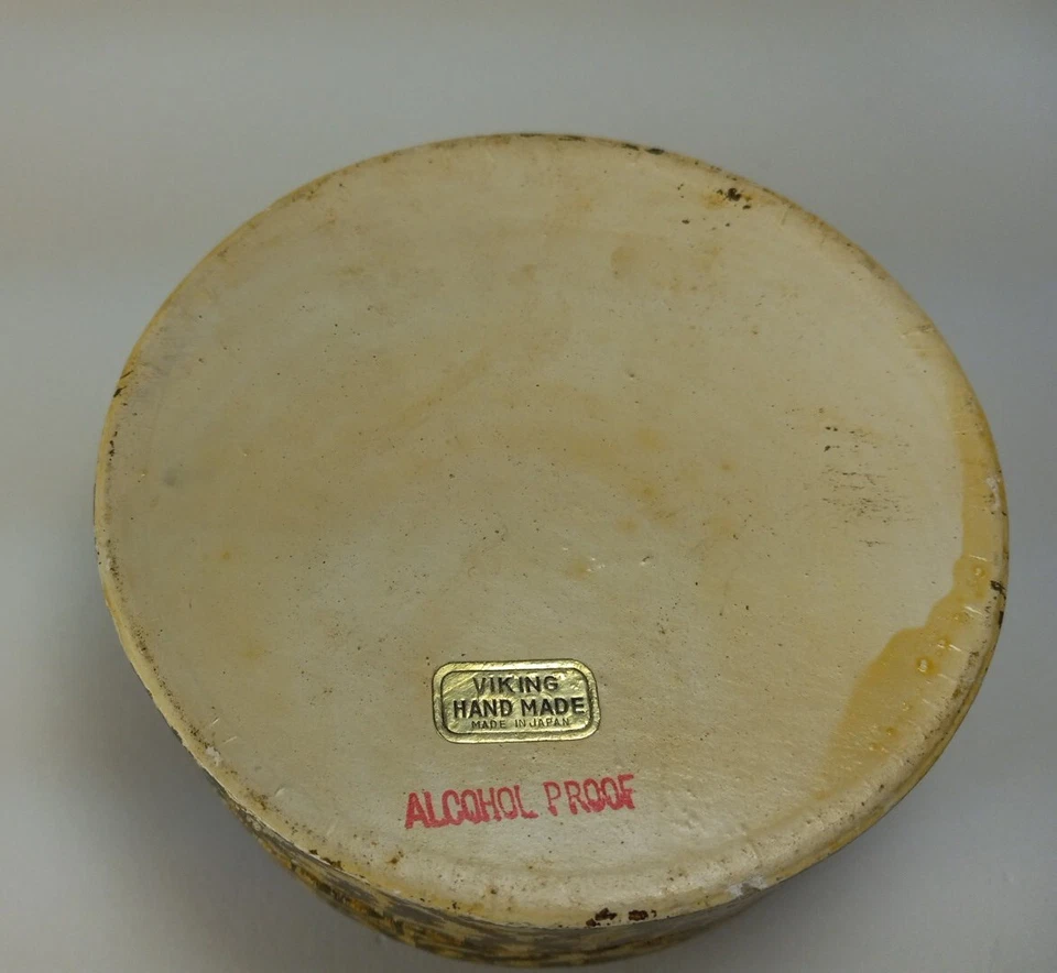 Caja en polvo de baratija de colección papel maché vikingo floral hecha a mano en Japón vacía 5x2 pulgadas Foto 3 de 4