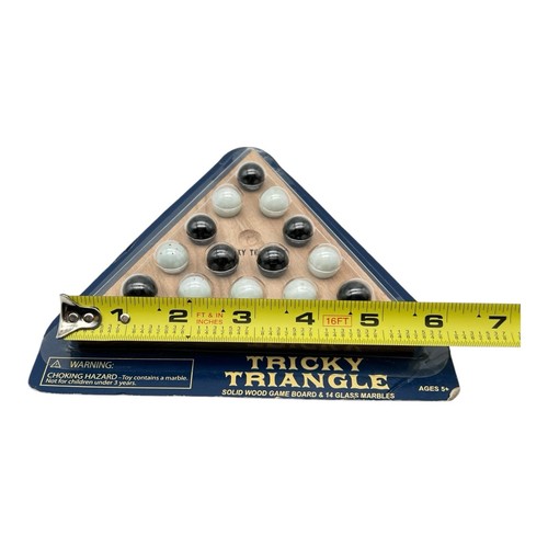 Vintage Tricky Triangle Board Game Glass Marbles Sealed Game  - Picture 3 of 4