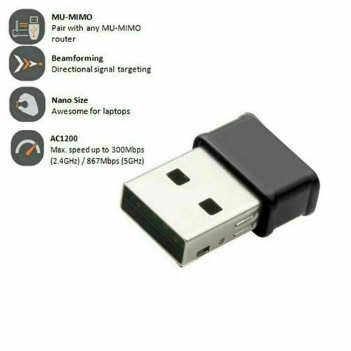 Adaptador WiFi inalámbrico LAN USB PC 802.11AC doble banda 2.4G / 5G 1200mbps - Imagen 7 de 10