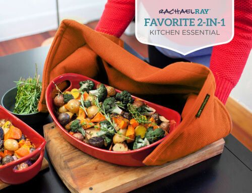 Moqueta de guante de toalla y horno Rachael Ray - naranja quemada - Imagen 6 de 7