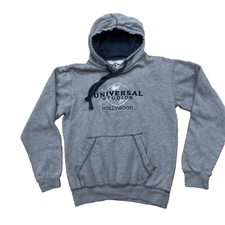 UNIVERSAL STUDIOS HOLLYWOOD Hoodie Women S M Gray Pullover Sweatershirt SM