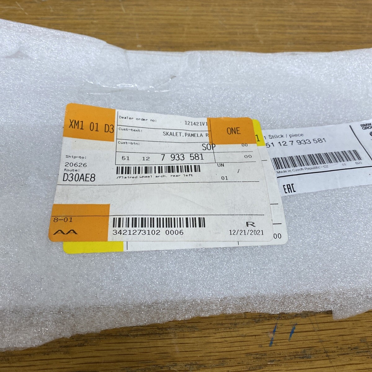 Genuine BMW Rear Left Flared Wheel Arch - 51127933581 #189 | eBay 