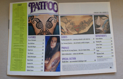 VINTAGE TATTOO MAGAZINES: Rock 'n' Roll Tattoos 1995 and TATTOO Feb. 1996 - Picture 11 of 17