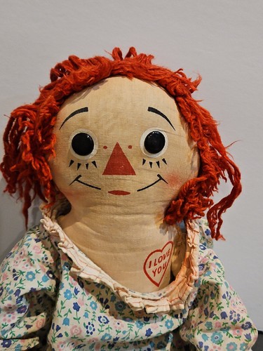 MUÑECA ORIGINAL VINTAGE RAGGEDY ANN TE AMO ❤️ 18 PULGADAS MUY BUEN ESTADO - Imagen 4 de 16