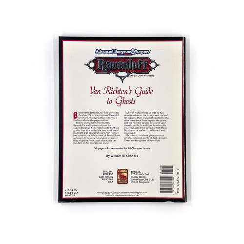 TSR - AD&D 2nd Edition - Ravenloft, Van Richten's Guide to Ghosts (VG) 9355 - Picture 2 of 3