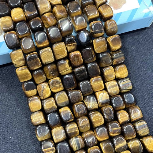 8x10MM Natural Tiger Eye Jades Agates Amethysts Stone Square Loose Spacer Beads - Picture 18 of 43