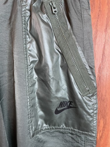 Nike Therma-Fit Drawstring Green Track Warmup Nylon Pants Womens Extra Small XS - Picture 2 of 6