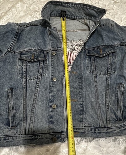 Warner Bros Brothers Studio Store Jean Jacket SMALL Embroidered Vintage Licensed - Picture 10 of 18