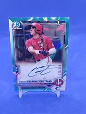 2021 Bowman Chrome Christian Encarnacion-Strand 1st Auto /199 Aqua Refractor