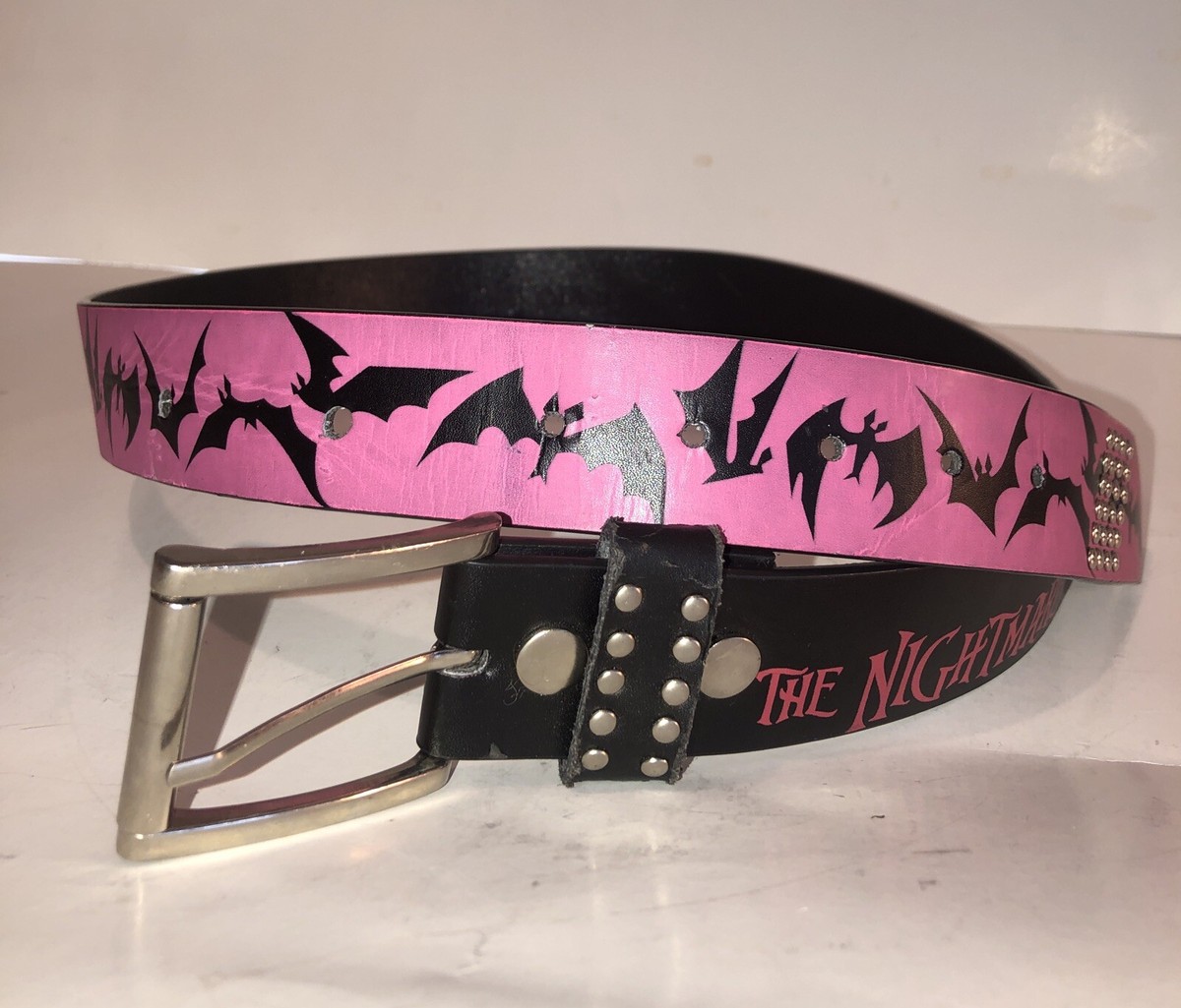 Y2K The Nightmare Before Christmas Studded Leather Belt
