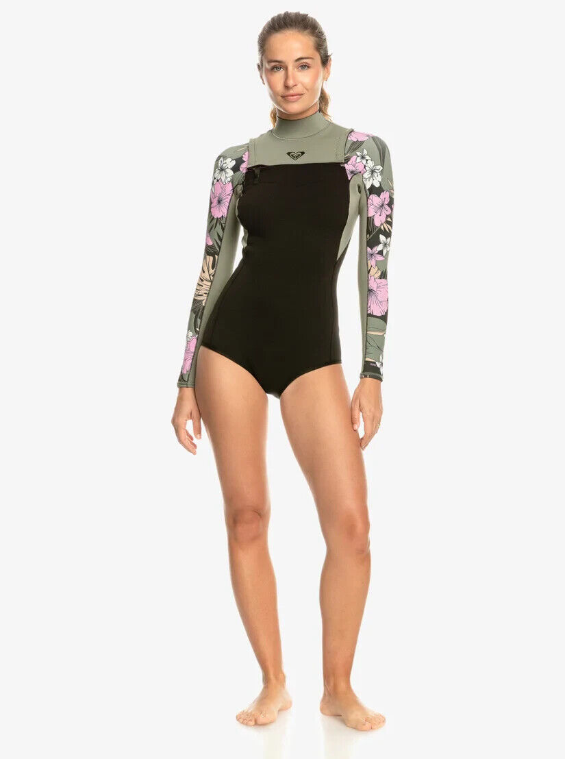 Roxy 1.5mm Elite Long Sleeve Springsuit - Women's - 8 / Anthracite Classic