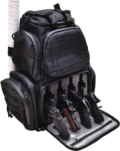 Tactical Range Backpack Bag Gun Firearm Accessories Shooting Ammo Pistol Case - Picture 10 of 12