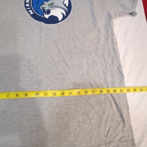 WNBA Minnesota Lynx Men's LARGE Grey/BLUE Crew Neck T-Shirt 90% Cotton Official - Picture 4 of 8