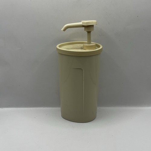 VINTAGE TUPPERWARE Almond Condiment/Lotion/Soap Dispenser~5-3/4”Tall. - Picture 3 of 10