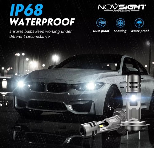 NOVSIGHT H7 LED Headlight Replacement Bulbs Canbus 12000LM Xenon White UK - Picture 8 of 11