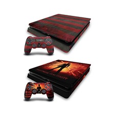NIGHTMARE ON ELM STREET 2010 GRAPHICS VINYL SKIN PS4 SLIM CONSOLE  CONTROLLER