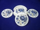 Marble Tea coaster set lapis inlay work Handicraft home & Gifts decor