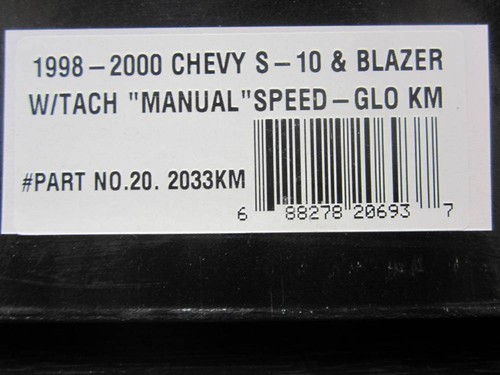 Fits KPH 98-03 GMC Sonoma Chevrolet S10 & Blazer MT Stick White Face Glow Gauges - Picture 3 of 12