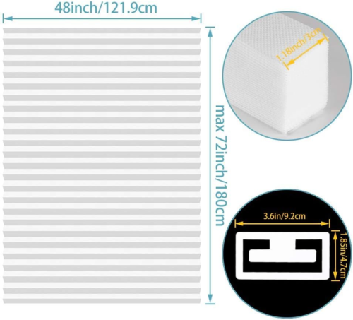 Light Filtering Temporary Blinds Cordless Shades Fabric Pleated Fabric Shade Eas - Picture 2 of 7