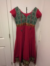 Handmade European Or Middle Eastern Style Red Patterned Dress CLEARANCE!