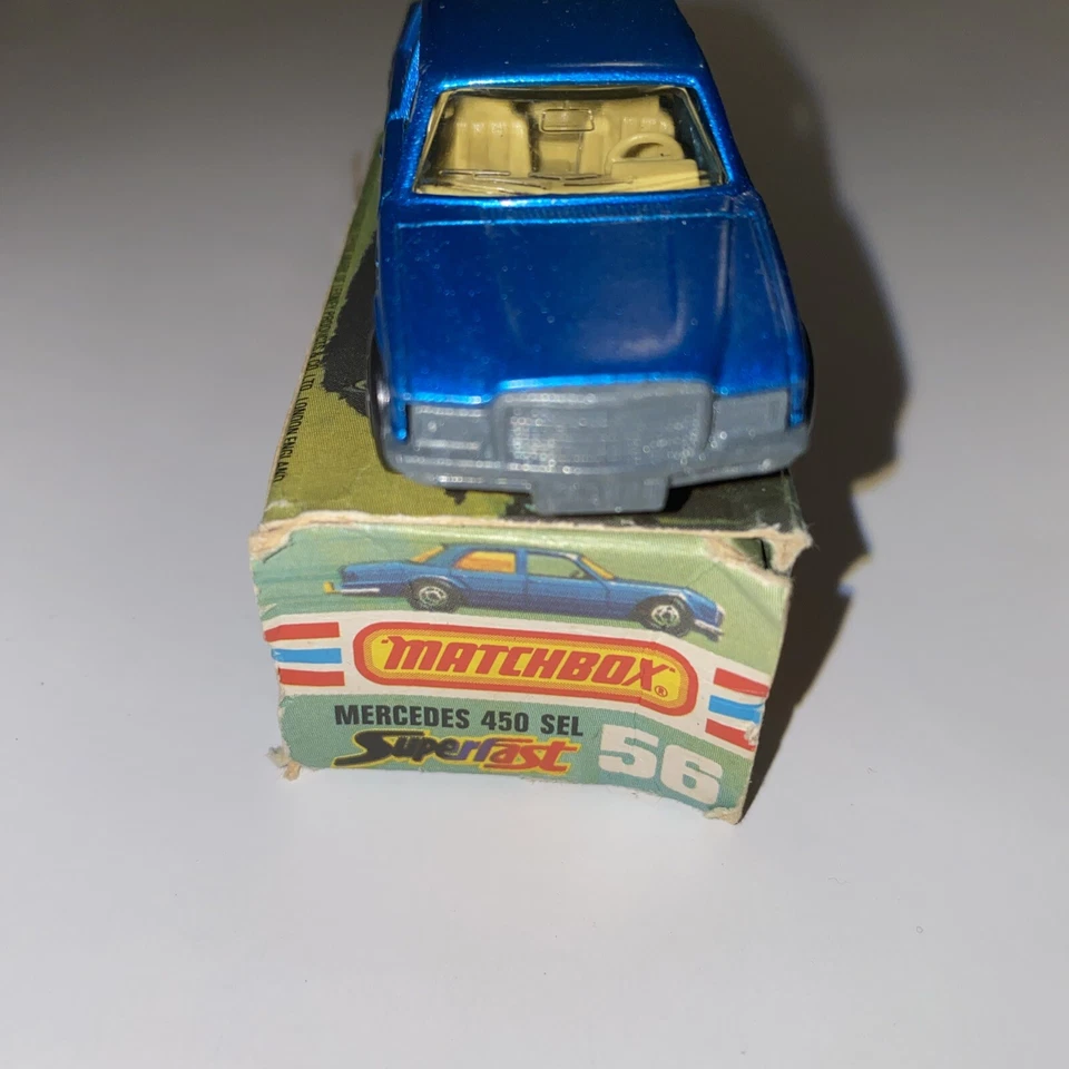Matchbox Mercedes Benz 450 SEL Nº 56 en caja 1979 vintage Foto 3 de 4