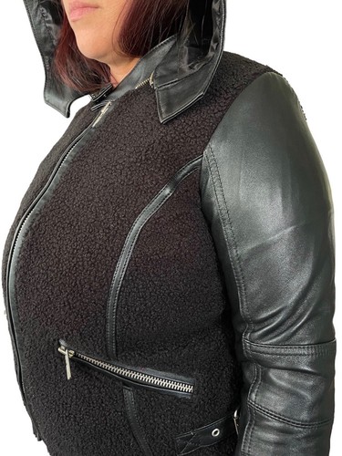 NWT Doma Women's Jacket Argentinian Leather Black Full Zip Size M - Picture 2 of 7