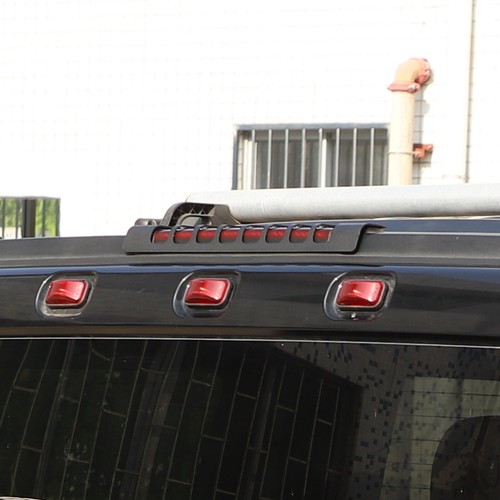 Black Aluminum Rear 3rd Brake Light Cover Trim Fit For Hummer H2 SUV 2003-2009 - Picture 11 of 16