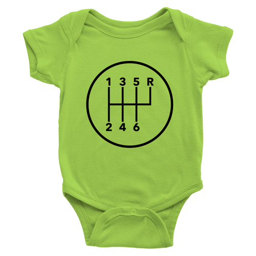 6 Speed Stick Manual Transmission Gears Toddler Kids Tee T-Shirt Baby Bodysuit - Picture 25 of 30