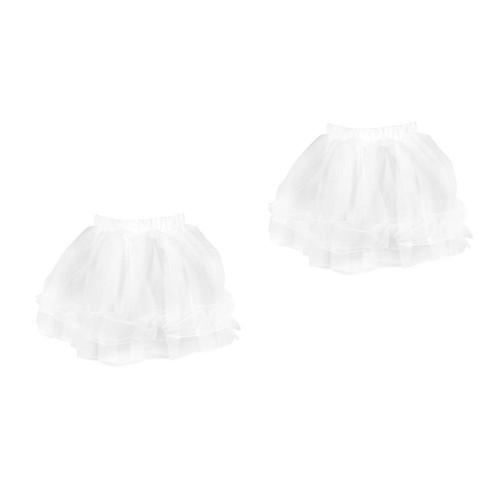2 Pezzi Neon Bambina Colorato Tutù per Bambini Gonna Elastico Vita Sottoveste - Foto 5 di 12