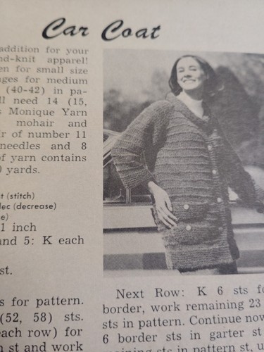 Cardigan Sweater Jacket The Workbasket Magazine Knit Crochet VTG Aug 1966 11 31 - Picture 7 of 19