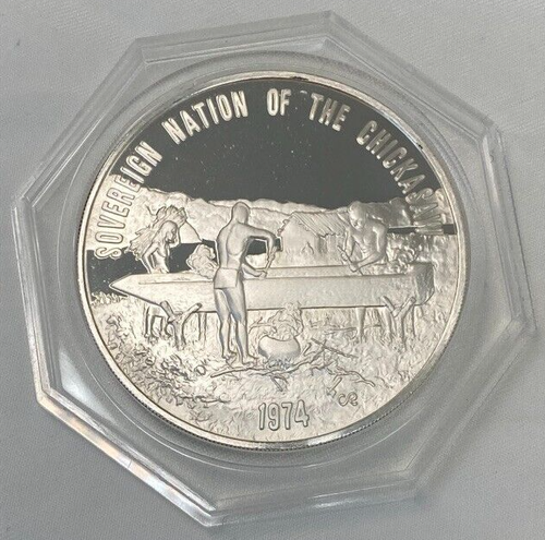 7/8 OZ. THE CHICKASAW NATION AMERIKANISCHE INDIANISCHE NATIONEN KUNST SILBER.999 - Bild 8 von 20