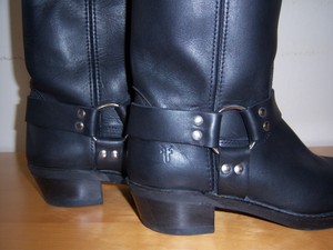 womens black harness boots