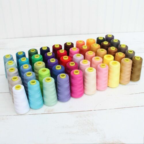 ALL-PURPOSE SERGER THREAD HUGE CONES FOR SEWING QUILTING - PICK COLOR - Picture 1 of 70