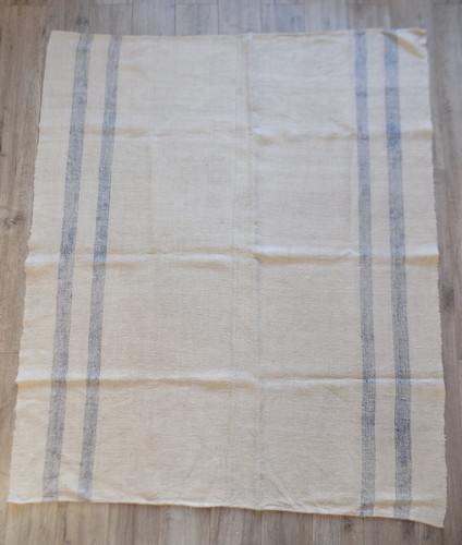 Antik Traditionell Ukrainer Hanf Decke Plaid Rug 1,4x1,6m 1900er Zustände - Bild 2 von 12