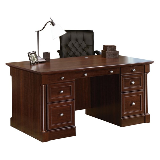 Palladia Executive Desk Cherry Drawer Office Decoration Sauder Sauder Palladia Executive Desk Select Cherry