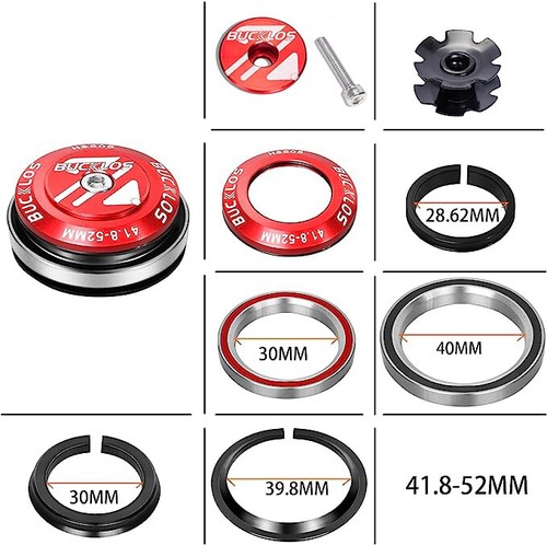 33/44/44-56/52mm MTB Bike Sealed Bearing Headset 1-1/8" Straight/Tappered Fork - Picture 11 of 25