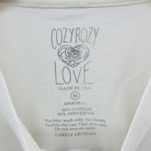 Cozy Rozy Love Womens Size Medium Long Sleeve Santa Baby Pajama Top White 1271 - Bild 5 von 6