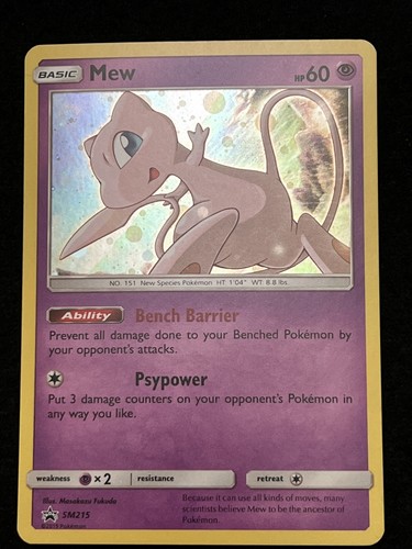 Pokemon MEW SM215 (Holo Promo) SM Promos - NM/Near Mint - 第 1/2 張圖片