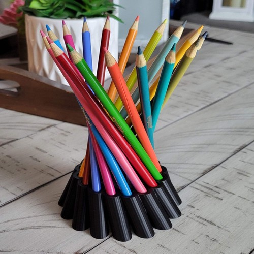 Soporte para Lápices Espiral Znet3D - Organizador de Escritorio Hiperbólico para Lápices de Colores y - Imagen 7 de 9