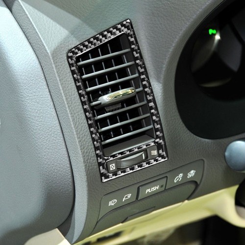 2Pcs Carbon Fiber Side AC Air Vent Outlet Cover Trim For Lexus GS 2006-2011 - Foto 5 di 8