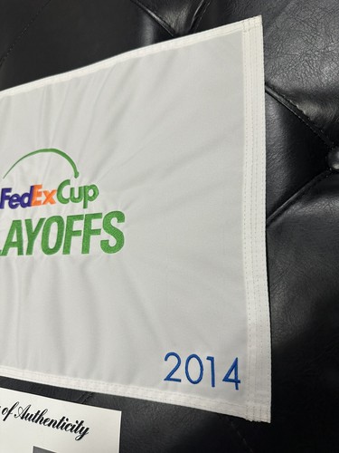 RORY MCILROY 2014 DEUTSCHE BANK CHAMPIONSHIP Signed flag PSA/DNA COA LOA FedEx - Picture 9 of 11