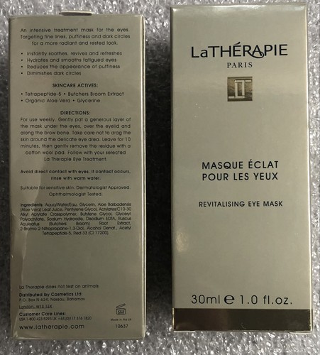 Eye Mask Revitalising La Therapie Masque Eclat Pour Les Yeux 30ml. - Picture 9 of 14