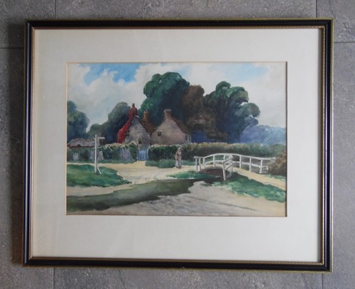 Brockenhurst Village New Forest, Lady Crossing Bridge Original Ernest Haslehurst - Picture 5 of 5