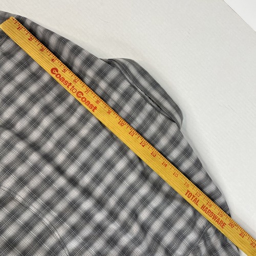 Simms Fishing Guide Shirt Mens Medium Gray Plaid Western Pearl Snap L/S Vented - Picture 12 of 16