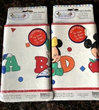Vtg 1993 Disney Babies Self Stick Border Wall Paper Mickey Mouse 5 Yards Set 2